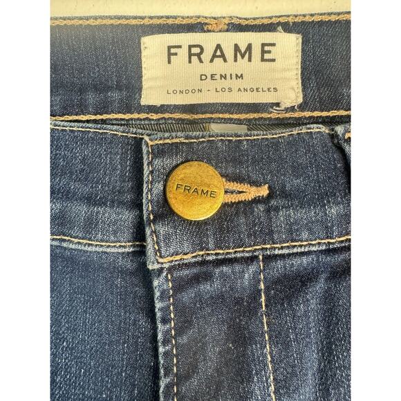 Frame Le High Flare Jeans In Dark Women’s Size 28 - Picture 5 of 15